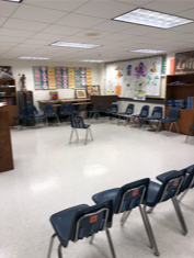 Mr. Bains new classroom setting.