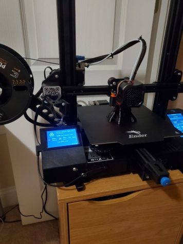 An Ender 3Pro Printer in action.